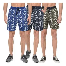 Vimal Jonney Multicolor Cotton Shorts - Pack of 3-image-90