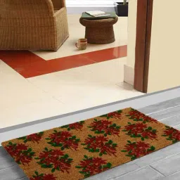 Saral Home Red & Brown Coir 6296 GSM Door Mat - Set of 1-32