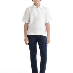 Rare Ones Boys White Blend Solid Shirt-image-8
