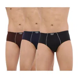Dollar Bigboss Assorted Color Cotton Under Elastic Briefs (Pack Of 3)-image-97