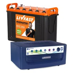 Livfast 200 AH Maxximo MXTT 2342+Luminous Eco Volt+ 1050 Tall Tubular Inverter Battery-picture-46