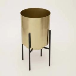 Home4U Golden Mild Steel 17 cm Planter Pot - Set of 1-image-47