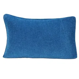 Maspar Colorart Charlotte Solid Blue Cotton Blend Pillow Covers - Set of 2-image-62