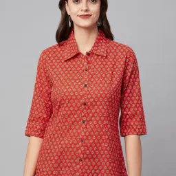 Divena Red Cotton Printed Shirt-picture-21