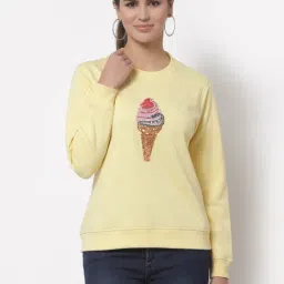Club York Yellow Embellished Sweatshirt-image-87