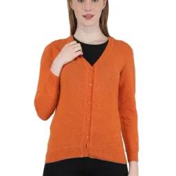 Monte Carlo Orange V Neck Cardigan-40