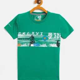 Duke Kids Green Printed T-Shirt-image-56