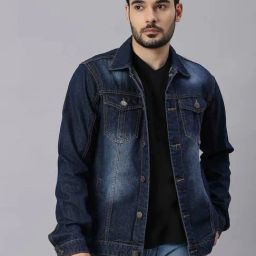 High Star Dark Blue Regular Fit Denim Jacket-image-62