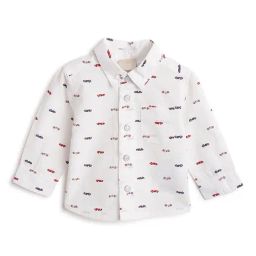 Chicco Boys White Cotton Regular Fit Printed Shirt-picture-11
