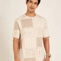 7 Alt By Pantaloons Beige Cotton Relaxed Fit Printed T-Shirt-picture-40