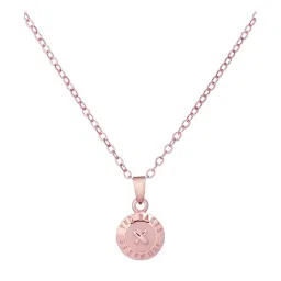 Ted Baker Rose Gold Tone Elvina Enamel Mini Button Pendant with Chain image 1