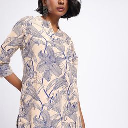 Anouk Rustic Floral Printed Mandarin Collar Kurti-picture-46