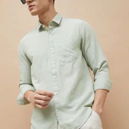 Code By Lifestyle Olive Regular Fit Shirt-picture-40