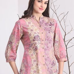 Claura Women Floral Print Cotton Top-image-28