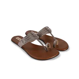 San Marino by Shoe Bank Women Embellished Ethnic One Toe Flats-picture-26