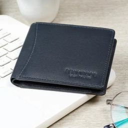 Teakwood Leathers Blue Leather Bi-Fold Wallet-picture-24