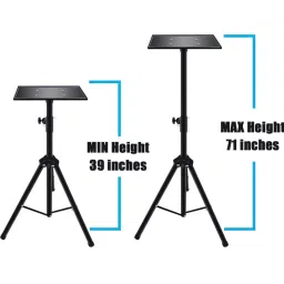 Audiovan Projector Floor Tripod Stand & Speaker Tripod Stand (3.5-6 ft) Tray size 11x15.6 In image 3