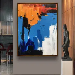 The Art House Abstract Multicolor Canvas Painting image 2