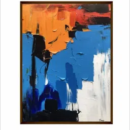 The Art House Abstract Multicolor Canvas Painting image 3