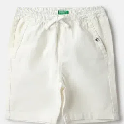 United Colors of Benetton Boys White Pure Cotton Shorts-image-81