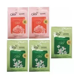 Godrej Aer 2 X Rose Fresh Blossom, 3 X Jasmine Floral Delight Aer Power Pocket Blocks (Pack of 5)-1