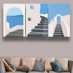 The Art House Abstract Multicolor Canvas Painting image 1