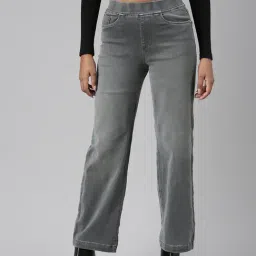 showoffff SHOWOFF Grey Denim Straight Fit Mid Rise Jeans-picture-15