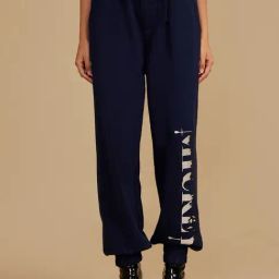 Kazo Navy Blue Printed Jogger-35