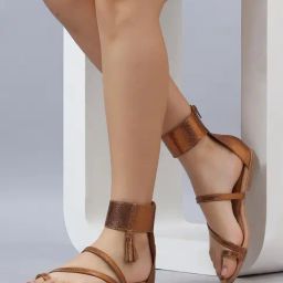 Tao Paris Women's Bronze Gladiator Sandals-image-80