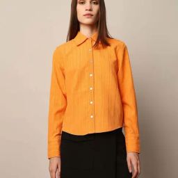 Only Orange Textured Shirt-image-14