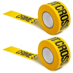 SINGHAL Crime Scene Do Not Cross Barricade Tape Roll 80 m Yellow and Black, CSDNC_YB_3x80_P10 (Pack of 10) image 4