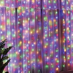 Homesake 8 Modes Curtain Lights Copper String 300 LED 10 Fairy Light 3MTR Each for Decoration RGB image 2