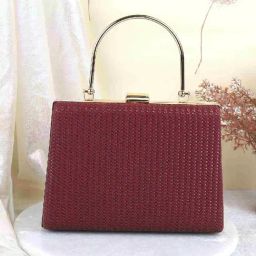 Metro Maroon Textured Small Clutch-picture-39