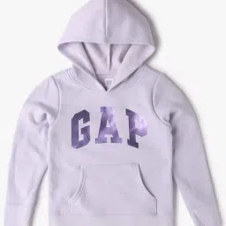 GAP Girls Purple Embroidered Hoodie-image-96