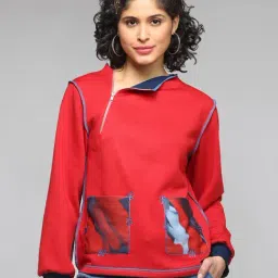 SHAYE Red Solid Sweatshirt-image-91