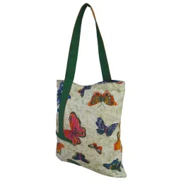 Spice Art White Printed Medium Tote Handbag image 5