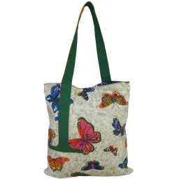 Spice Art White Printed Medium Tote Handbag image 1