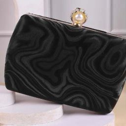 Mochi Black Printed Small Clutch-5