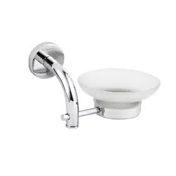Somany Soap Dish Signature Collection Optimus Round Series Wall Mount Chrome Finish Metal Body, 272151450141-image-74