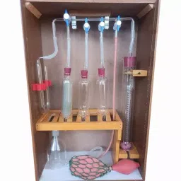 BALAJI INDIA Borosilicate Glass Orsat Gas Analysis Apparatus 4 Pipette As Per IS Specifications-23