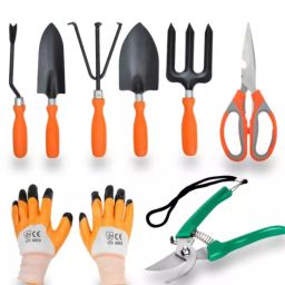 Goniry GOR0004 Gardening Tool Set Cultivator, Hand Rack, Weeder, Trowel, Pruner (Set of 8 Pcs)-2
