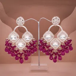 Anouk Diamond Shaped Jhumkas Earrings-image-48