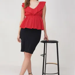 Avor Lifestyle Flutter Sleeve Cotton Top-picture-26