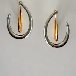 Krelin Rhodium Plated Contemporary Drop Earrings-image-62