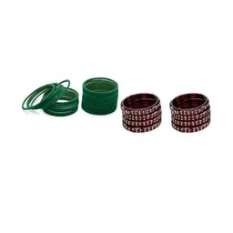 Somil Classic Combo Glass Bangles | Simple Chudi Set For Women & Girls | Daily Use & Special Occasions, Combo Of 2 Set, Green, Maroon-image-76