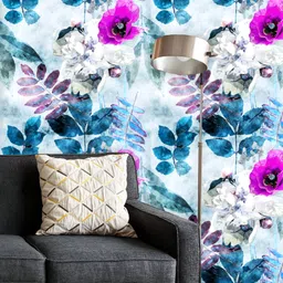 ArtzFolio Printed UV-Resistant Anti-Bacterial Vintage Watercolor Colorful Flowers Peel & Stick Wallpaper-image-69