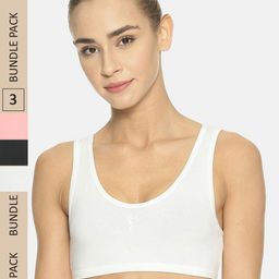 TWIN BIRDS Pack of 3 Non Padded Workout Bra-image-51