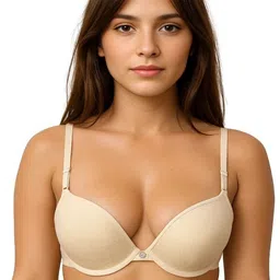 Blush Lado Nylon Underwired Lightly Padded Everyday Bra-picture-3