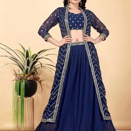 Delice Embellished Sequinned Ready to Wear Lehenga & Choli With Jacket-picture-15