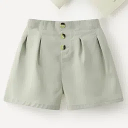 Kookie Kids Knee Length Solid Color Shorts - Green-picture-24